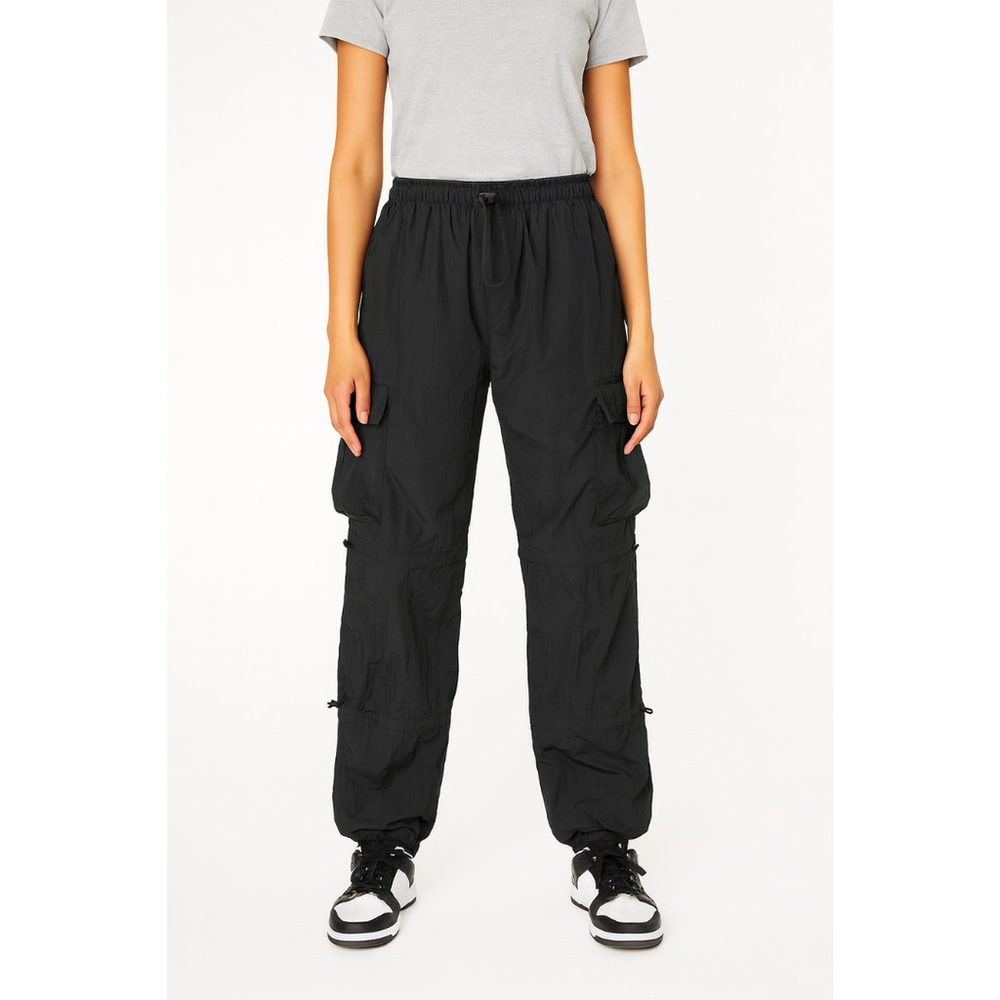 Girl’s Black Baggy Parachute Cargo Pants – Size 14 – NWOT – Mebius